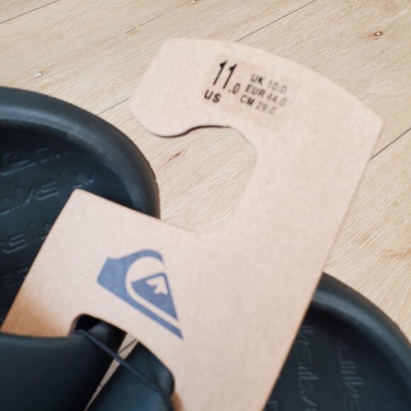New Quiksilver Cloudbreak Black Slides Slippers Sandals Mens Size 12 - Picture 7 of 8